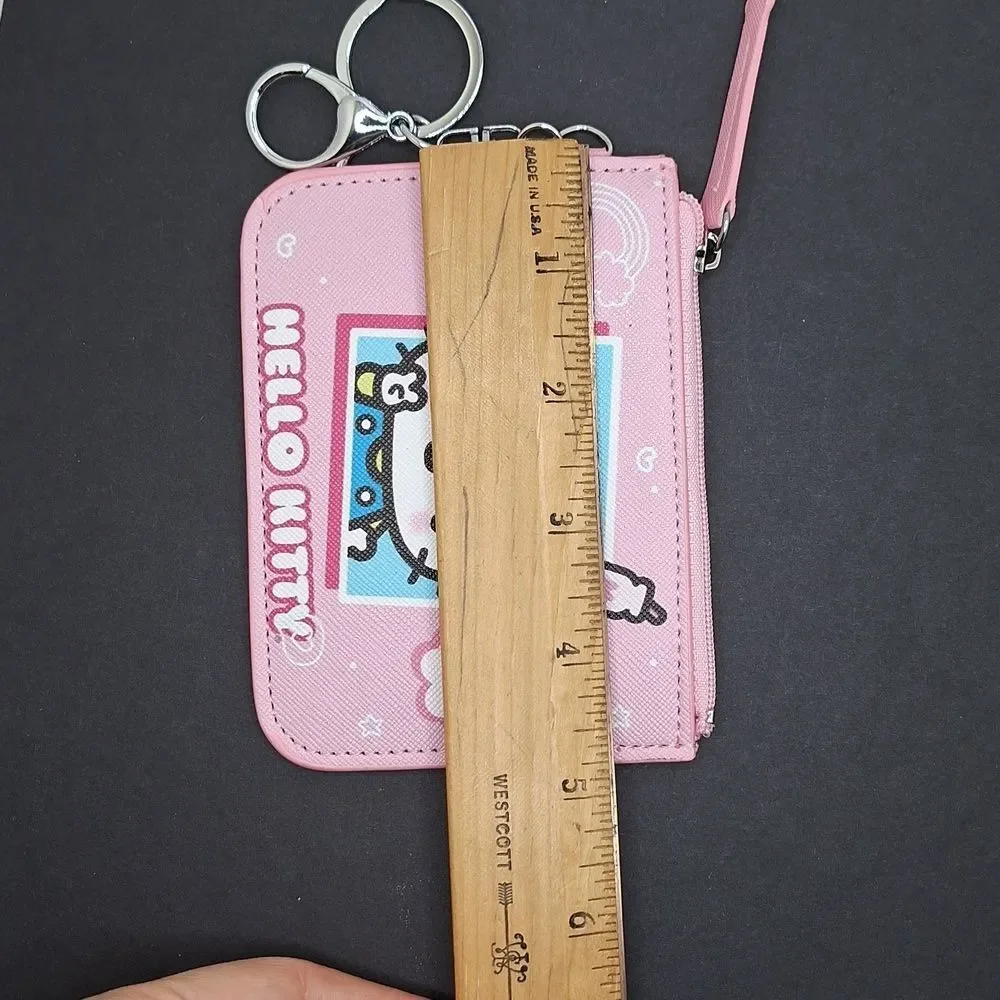 Hello Kitty, wallet zipper change purse ID window